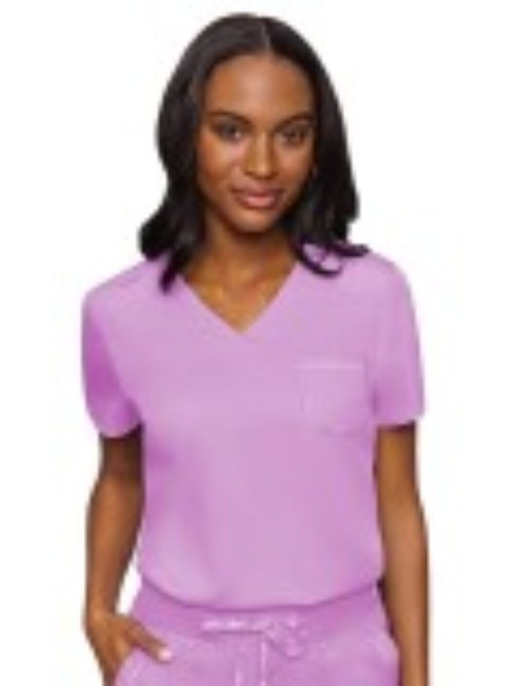 MED COUTURE LILAC NWT SCRUB SET, PANTS ARE MP AND TOP IS SIZE SMALL
